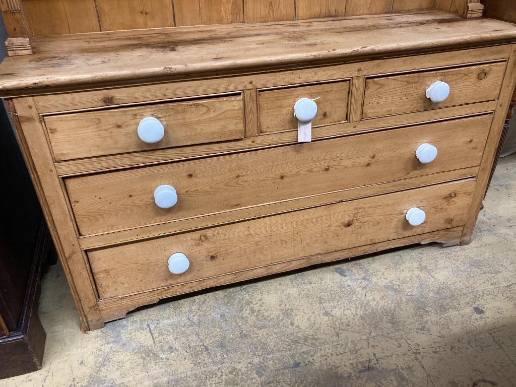 A Victorian pine dresser